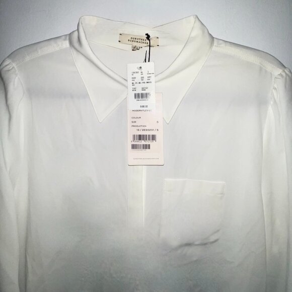 Dorothee Schumacher Modern Flow Blouse Womens White US Sz 10 NWT $480 - Picture 4 of 14